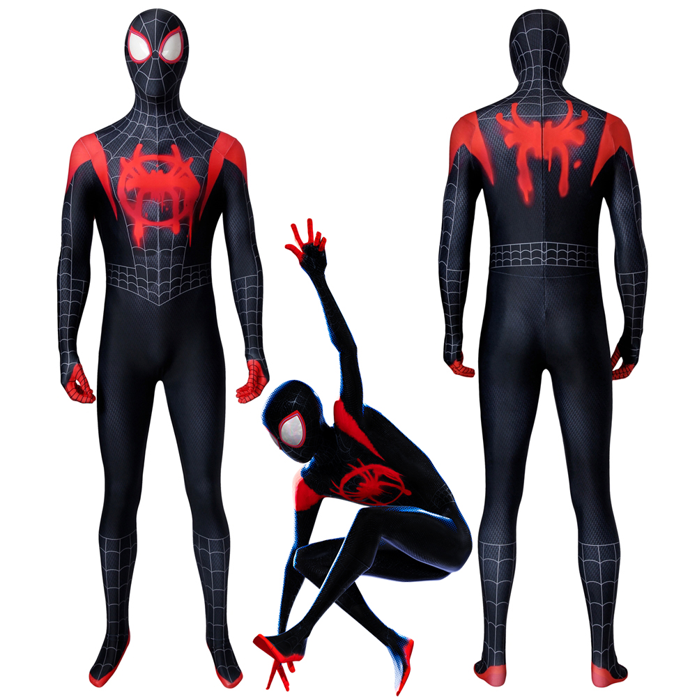 Miles Morales Costume Cosplay Suit Spider-Man Into the Spider-Verse Ver 2