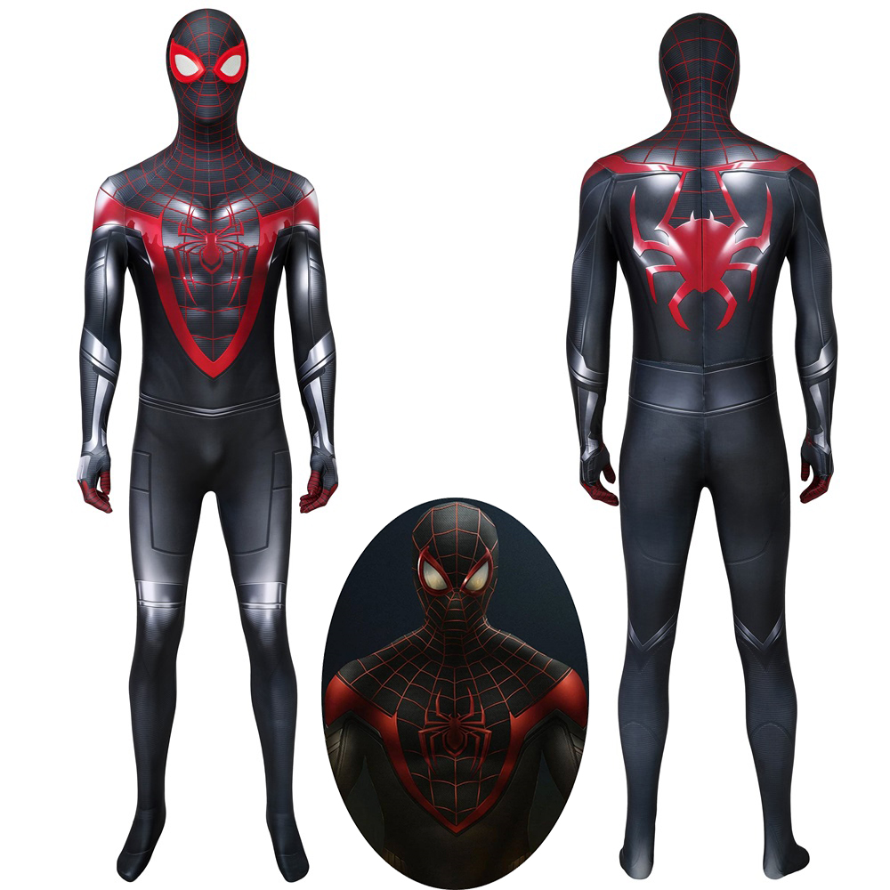 Spider-Man Miles Morales PS5 Costume Cosplay Jumpsuit