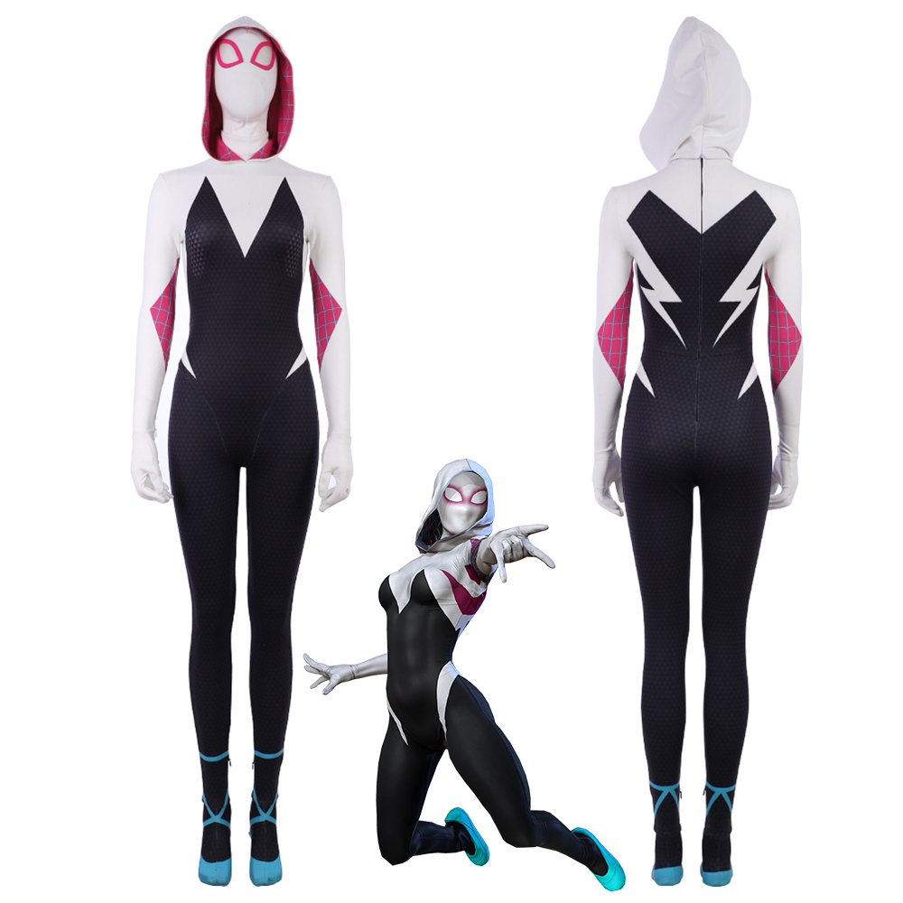 Spider Woman Costume Cosplay Suit Gwen Stacy Spider Man Into The Spider Verse 3D Printed