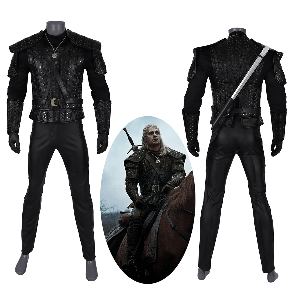 Geralt of Rivia Costume Cosplay Suit White Wolf The Witcher Full Set