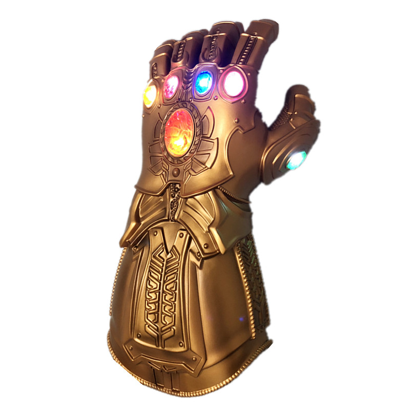 Avengers Endgame Iron Man Tony Stark Infinity Gauntlet Gloves Cosplay Prop with Light Gold Ver 1