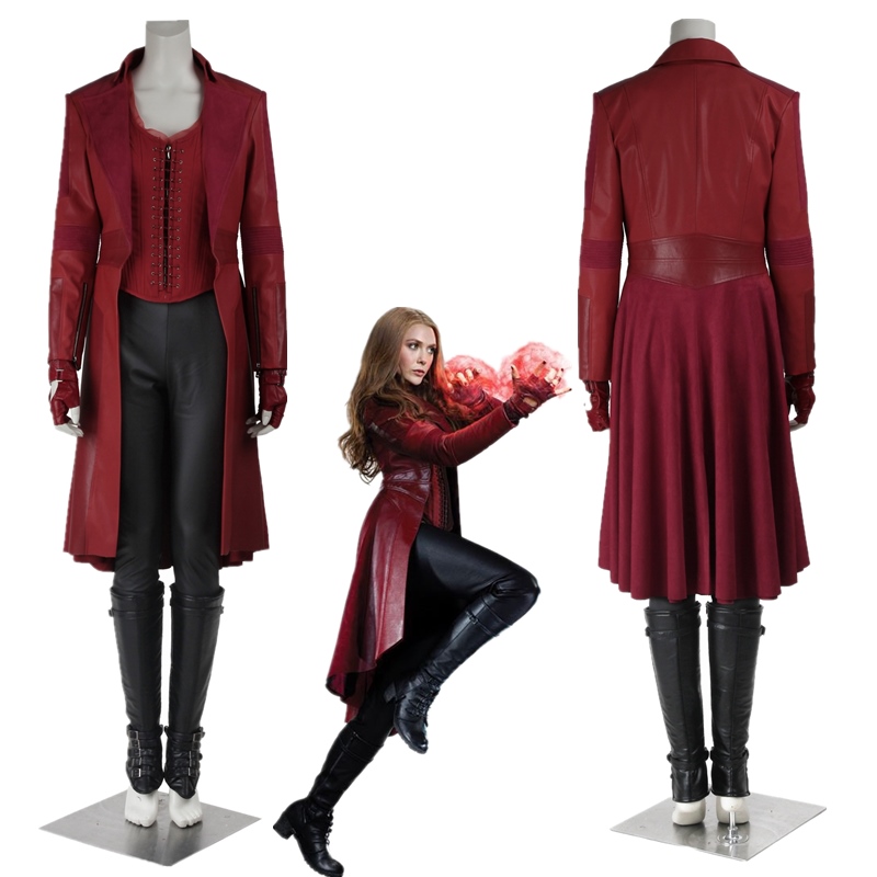 Captain America Civil War Scarlet Witch Costume Cosplay Suit Wanda Maximoff