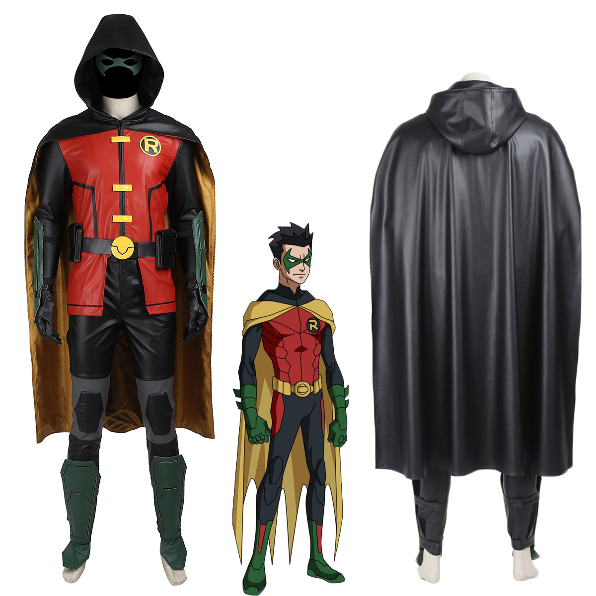 Batman Justice League vs Teen Titans Robin Costume Cosplay Suit