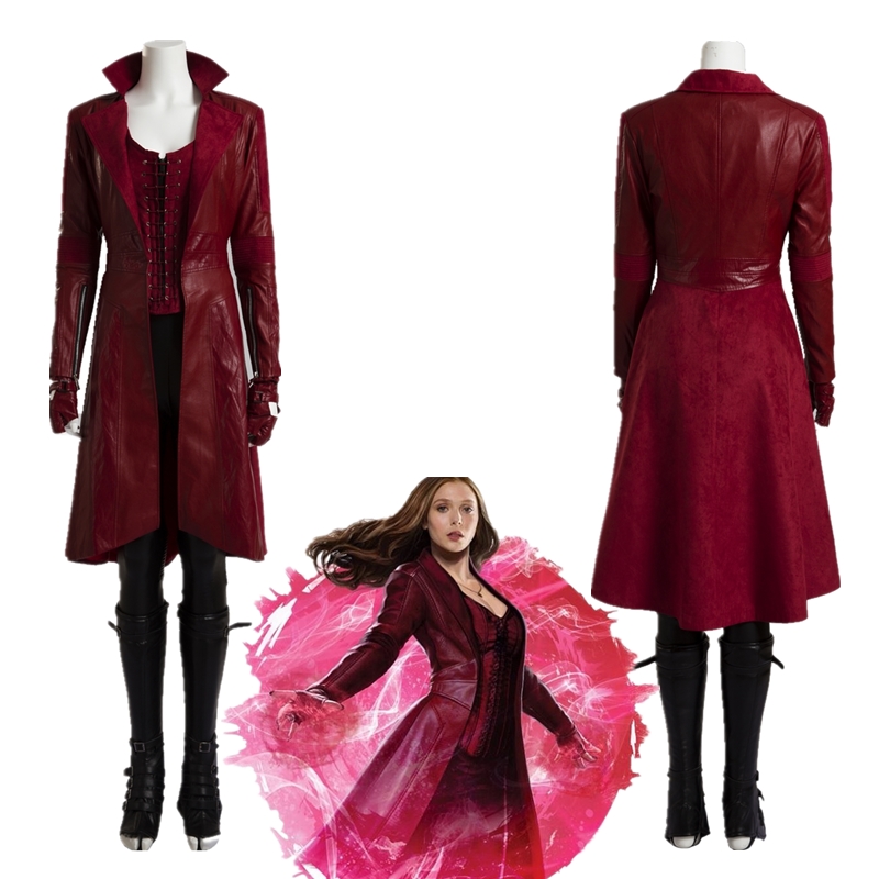 Captain America Civil War Scarlet Witch Costume Cosplay Coat Wanda Maximoff