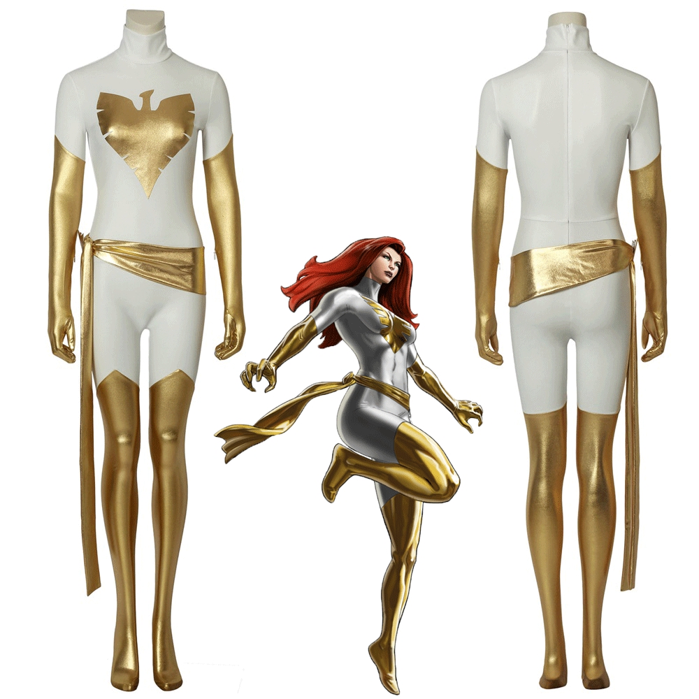 X-Men White Phoenix Jean Grey Cosplay Costume Womens Halloween Outfit