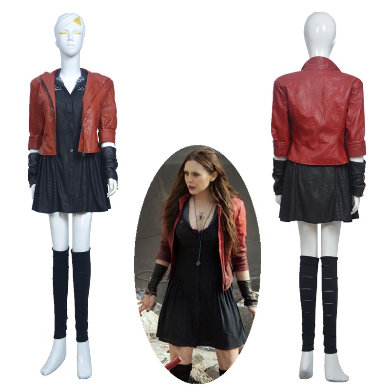 Avengers Age of Ultron Scarlet Witch Costume Cosplay Suit Wanda Maximoff