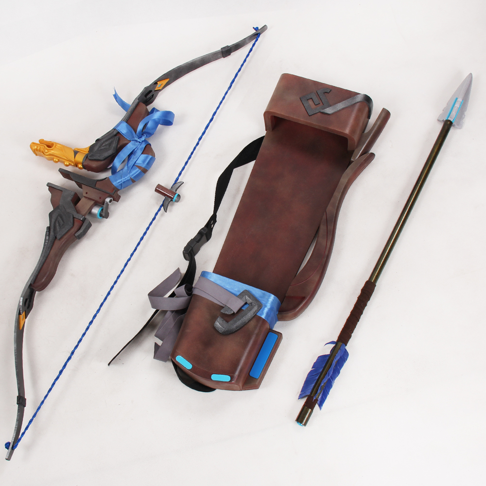 Overwatch OW Hanzo Storm Bow Arrow & Quiver Weapon Cosplay Prop Ver 1