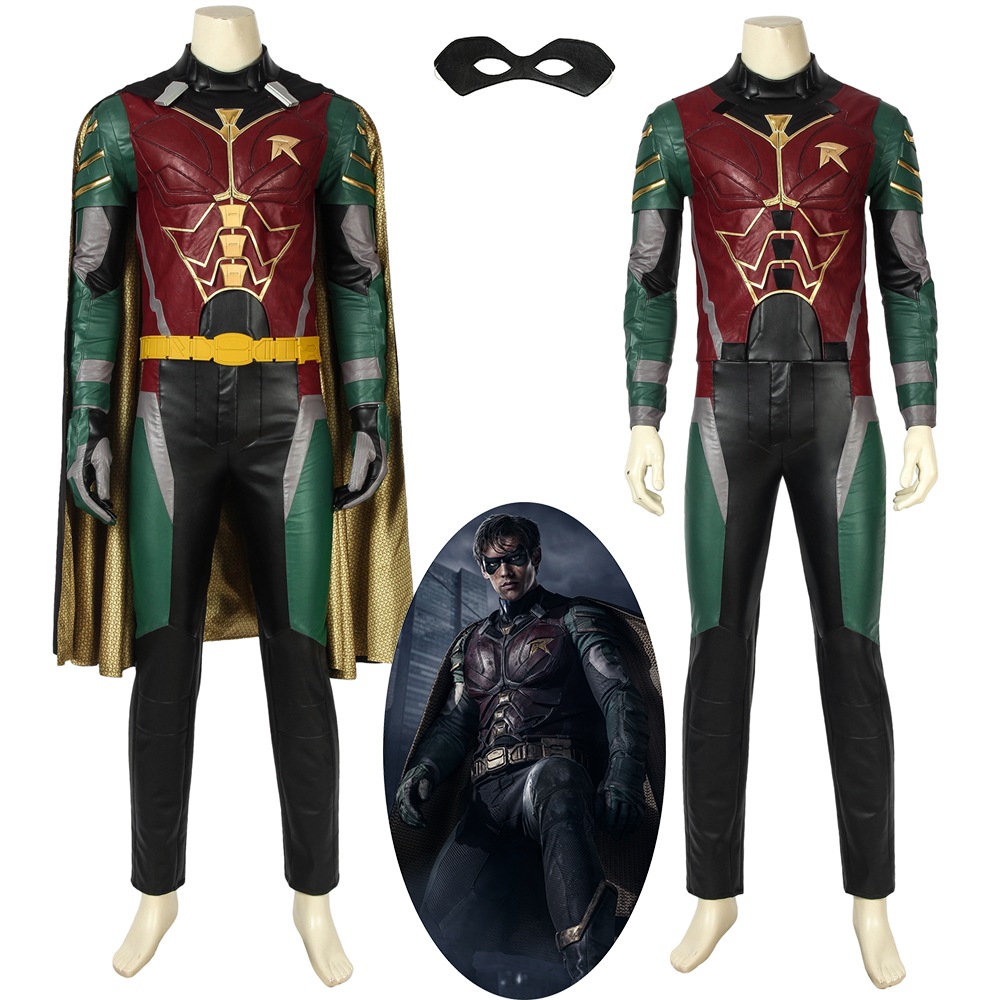 Robin Costume Cosplay Suit Dick Grayson Titans Version 1
