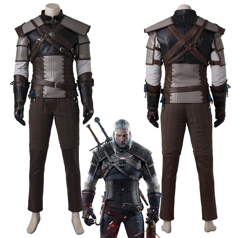 The Witcher 3 Wild Hunt Geralt of Rivia Costume Cosplay Suit