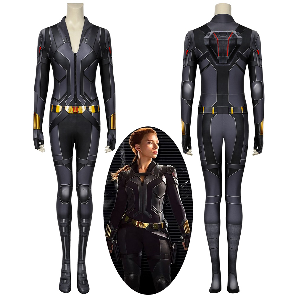 Black Widow Costume Cosplay Black Suit Natasha Romanoff 3D Printed Women's Outfit Ver 1